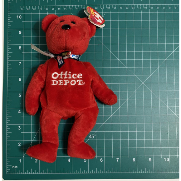 Ty Beanie Baby Carl Edwards Bear MWMT 2007 Nascar #99 Office Depot Giftable EUC - Picture 11 of 12